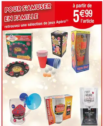 Cora x Carrefour Pour s’amuser en famille retrouvez une sélection de jeux apéro offre