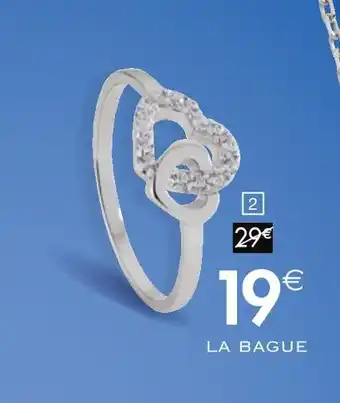 Cora x Carrefour Carré d'or bague argent rhodié oxyde de zirconium offre