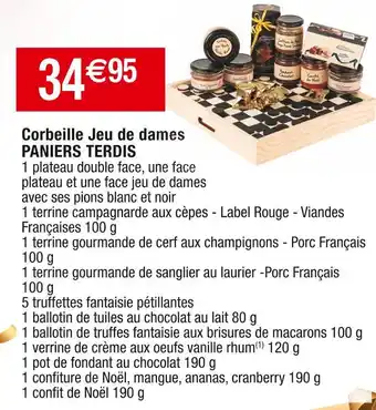 Cora x Carrefour Paniers terdis corbeille jeu de dames offre