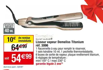 Saint algue lisseur vapeur demeliss titanium