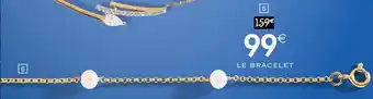 Carré d'or bracelet or jaune perle de culture