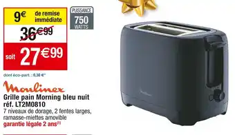 Cora x Carrefour Moulinex grille pain morning bleu nuit offre