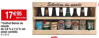 Cora x Carrefour Coffret bières du monde de 3,8 % à 7,5 % vol. selon variétés offre