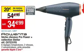 Cora x Carrefour Rowenta sèche cheveux pro power + collection stellar offre