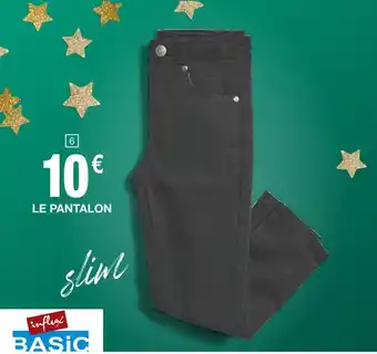 Cora x Carrefour Influx basic pantalon offre