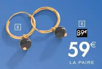Cora x Carrefour Carré d'or créole or jaune onyx offre