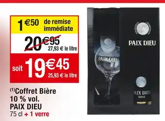 Cora Paix dieu coffret bière 10 % vol offre