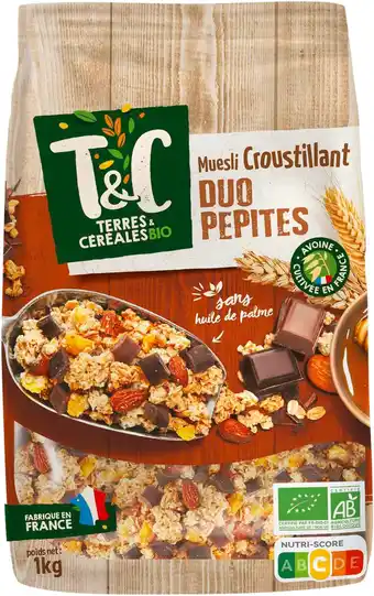 Match Terres et cereales muesli croustillant offre