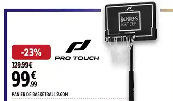 Intersport Pro touch panier de basketball 2.60m offre