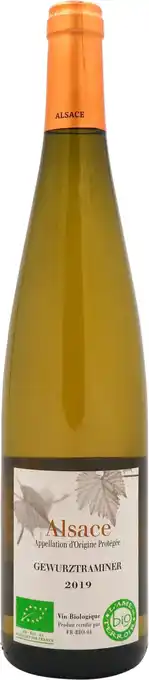 Match L'âme du terroir bio alsace aop gewurztraminer offre