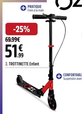 Intersport Oze trottinette enfant offre