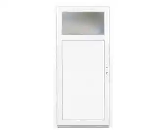 Brico Dépôt Porte de service pvc 1/4 vitrée 208 x 85 cm offre