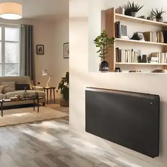 Brico Dépôt Goodhome radiateur électrique à inertie sèche iriya gris 1500 w offre