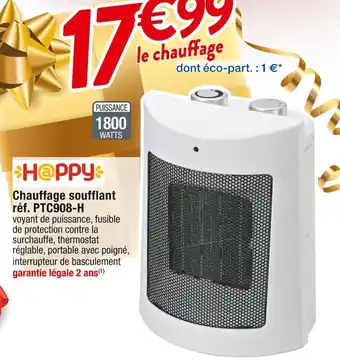 Cora x Carrefour Chauffage soufflant réf. PTC908-H offre