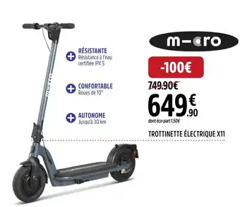 Intersport Micro trottinette électrique x11 offre
