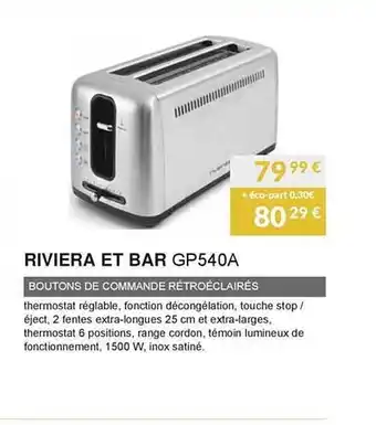 Copra Boutons De Commande Rétroéclairés Riviera Et Bar offre