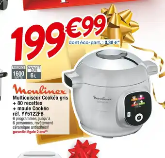 Cora x Carrefour Multicuiseur Cookéo gris offre