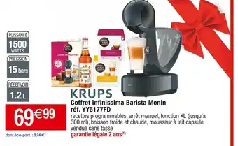 Cora x Carrefour Coffret Infinissima Barista Monin offre