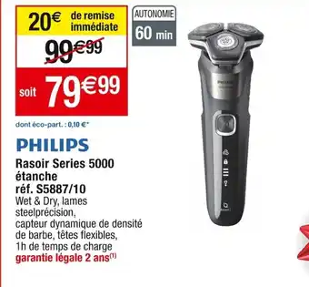 Cora x Carrefour Rasoir Series 5000 étanche offre