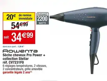 Cora x Carrefour Sèche cheveux Pro Power + collection Stellar réf. CV7231F0 offre