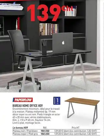 Hyperburo Bureau Home Office H09 Paperflow offre