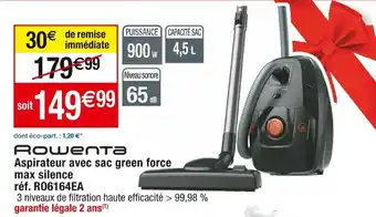 Cora x Carrefour Aspirateur avec sac green force max silence offre
