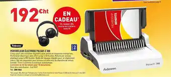 Perforelieur électrique Pulsar-e 300 Fellowes