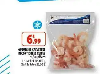 Coccinelle Supermarché Queues De Crevettes Décortiquées Cuites offre