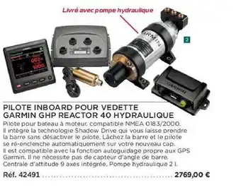 Uship Pilote Inboard Pour Vedette Garmin Ghp Reactor 40 Hydraulique offre