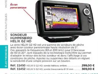 Sondeur Humminbird Helix G2 Hd