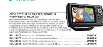 Gps Lecteur De Cartes Sondeur Humminbird Helix 2d