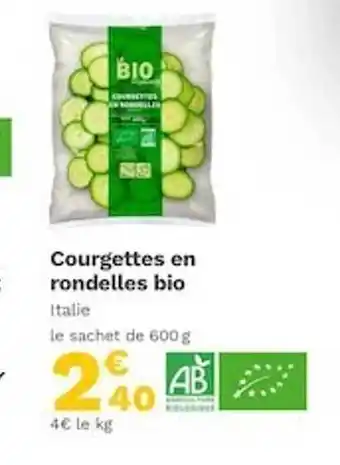 Picard Courgettes En Rondelles Bio offre