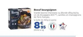 Picard Bœuf Bourguignon offre