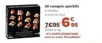 Picard 20 Canapés Apéritifs offre