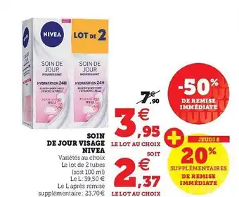 Super U Soin De Jour Visage Nivea offre