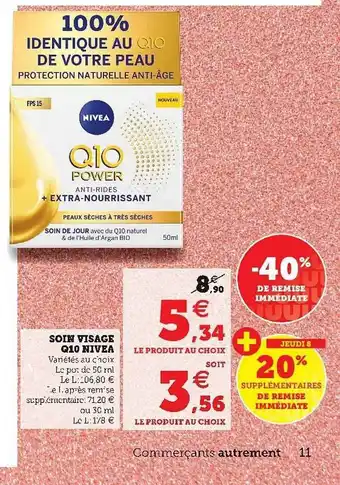 Super U Soin Visage Q10 Nivea offre