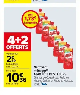 Carrefour Drive Nettoyant ménager(d) AJAX FÊTE DES FLEURS offre