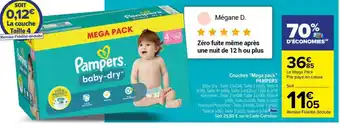 Carrefour Drive Couches "Mega pack" PAMPERS offre