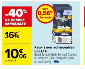 Rasoirs non rechargeables GILLETTE