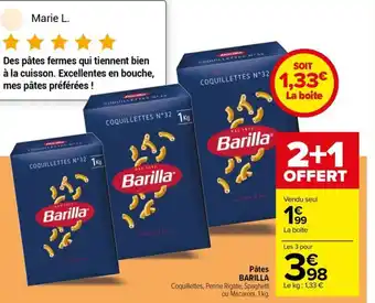 Carrefour Drive Pates barilla offre