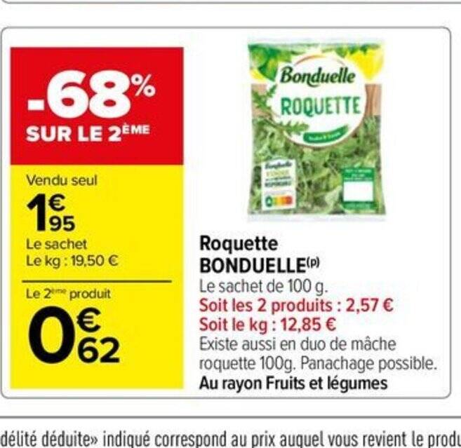 Roquette - Bonduelle - 100 g