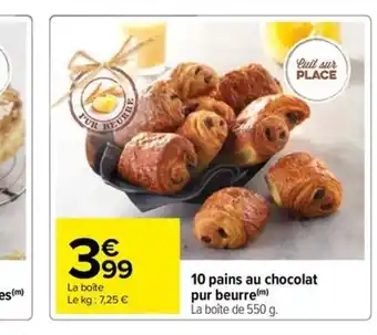 Carrefour Drive 10 pains au chocolat pur beurre offre