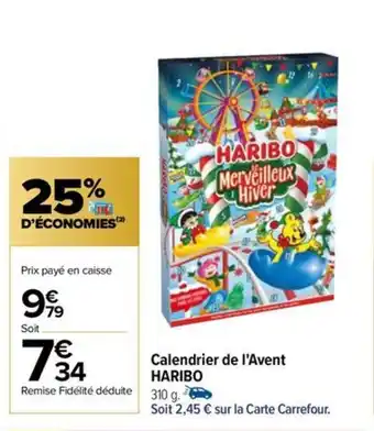 Carrefour Drive Calendrier de l'Avent HARIBO offre