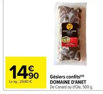 Gésiers confits DOMAINE D'ANET