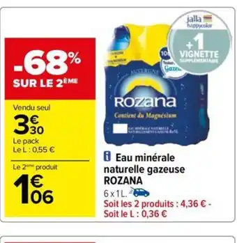 Carrefour Drive Eau minérale naturelle gazeuse offre