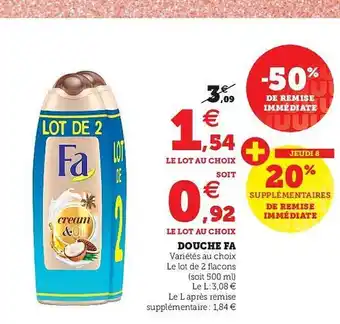 Super U Douche Fa offre