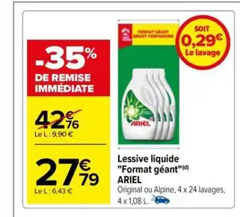 Carrefour Drive Lessive liquide "Format géant offre