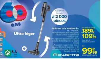 Carrefour Drive Aspirateur balai multifonction offre