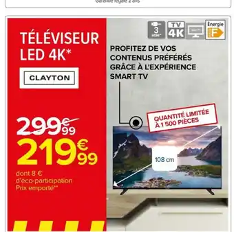 Carrefour Drive TÉLÉVISEUR LED 4K offre