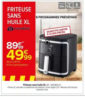 Carrefour Drive FRITEUSE SANS HUILE XL offre